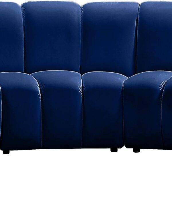 Infinity Navy Velvet 7pc. Modular Sectional - Luxe Home Furnishings (Jersey City, NJ)