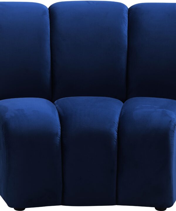 Infinity Navy Velvet Modular Chair - Luxe Home Furnishings (Jersey City, NJ)