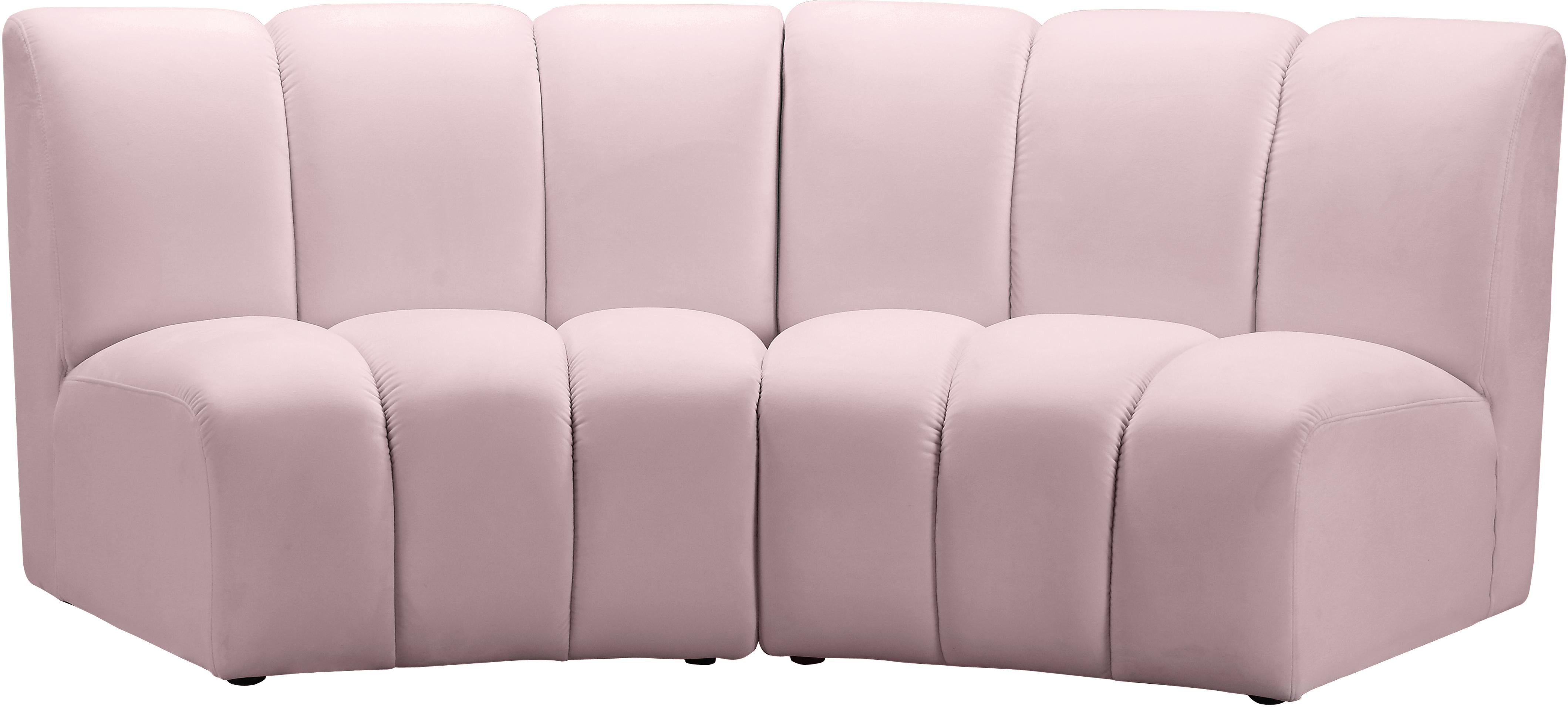 Infinity Pink Velvet 2pc. Modular Sectional - Luxe Home Furnishings (Jersey City, NJ)