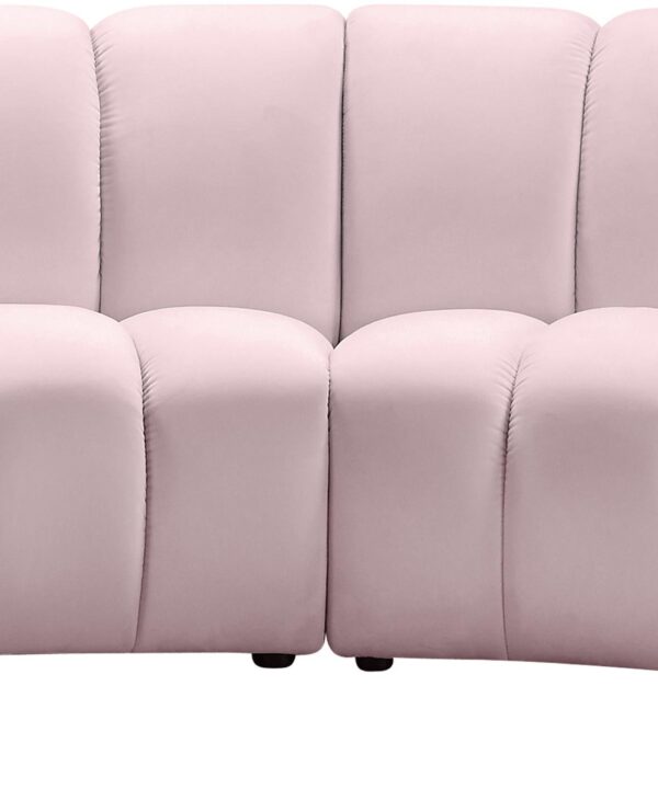 Infinity Pink Velvet 4pc. Modular Sectional - Luxe Home Furnishings (Jersey City, NJ)