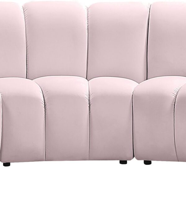 Infinity Pink Velvet 7pc. Modular Sectional - Luxe Home Furnishings (Jersey City, NJ)