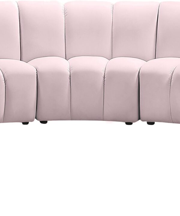 Infinity Pink Velvet 9pc. Modular Sectional - Luxe Home Furnishings (Jersey City, NJ)