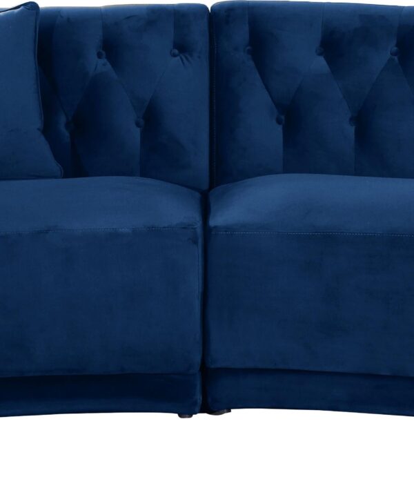 Kenzi Navy Velvet 2pc. Sectional - Luxe Home Furnishings (Jersey City, NJ)