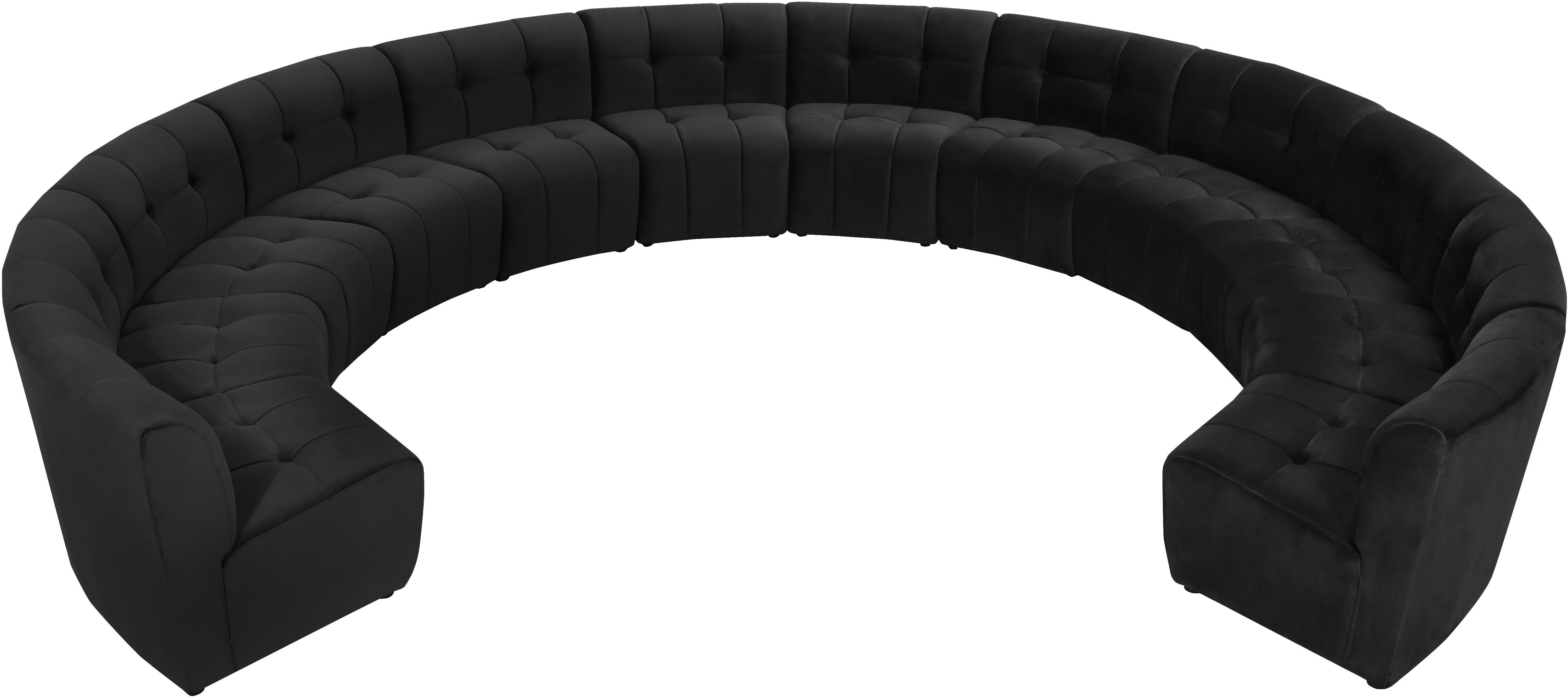 Limitless Black Velvet 12pc. Modular Sectional - Luxe Home Furnishings (Jersey City, NJ)
