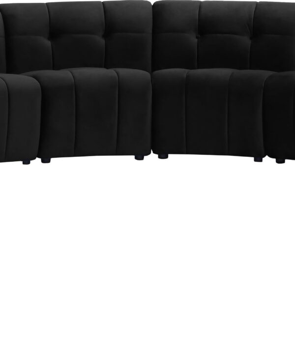 Limitless Black Velvet 14pc. Modular Sectional - Luxe Home Furnishings (Jersey City, NJ)