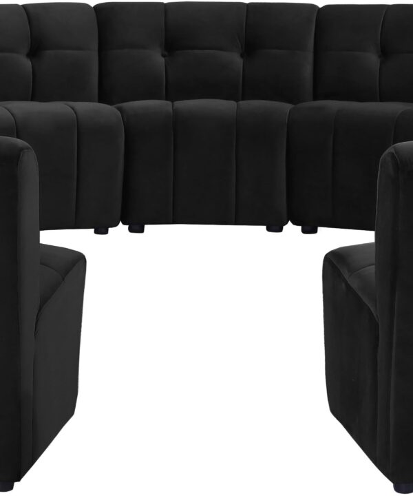 Limitless Black Velvet 15pc. Modular Sectional - Luxe Home Furnishings (Jersey City, NJ)