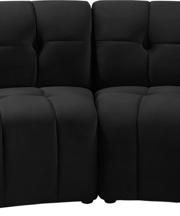 Limitless Black Velvet 2pc. Modular Sectional - Luxe Home Furnishings (Jersey City, NJ)