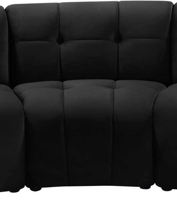 Limitless Black Velvet 3pc. Modular Sectional - Luxe Home Furnishings (Jersey City, NJ)