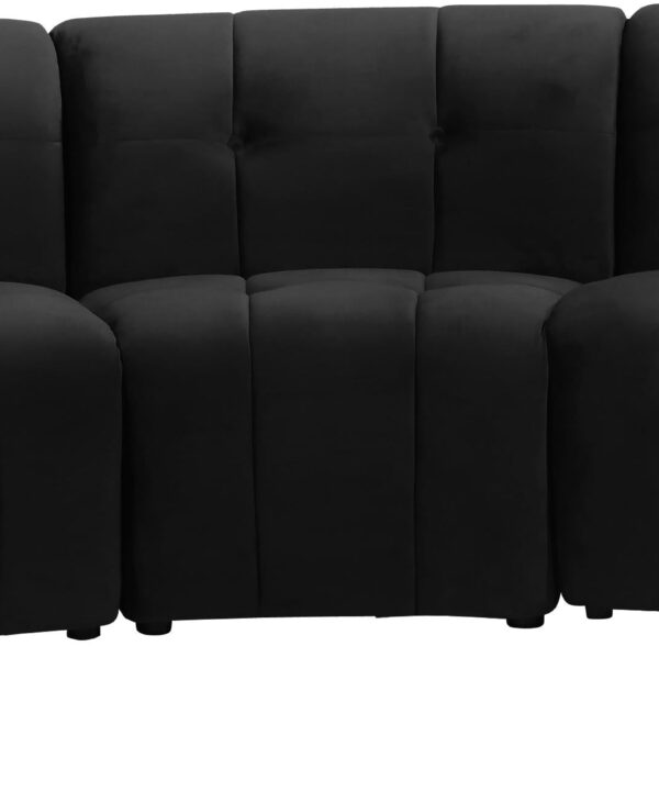 Limitless Black Velvet 5pc. Modular Sectional - Luxe Home Furnishings (Jersey City, NJ)
