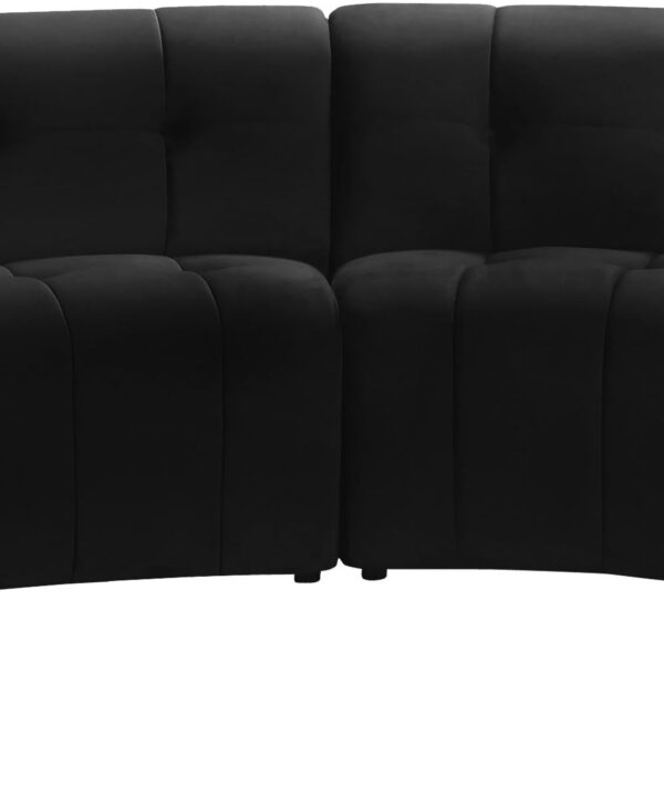 Limitless Black Velvet 6pc. Modular Sectional - Luxe Home Furnishings (Jersey City, NJ)