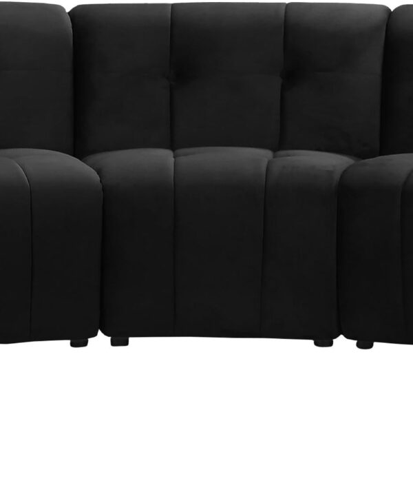 Limitless Black Velvet 7pc. Modular Sectional - Luxe Home Furnishings (Jersey City, NJ)