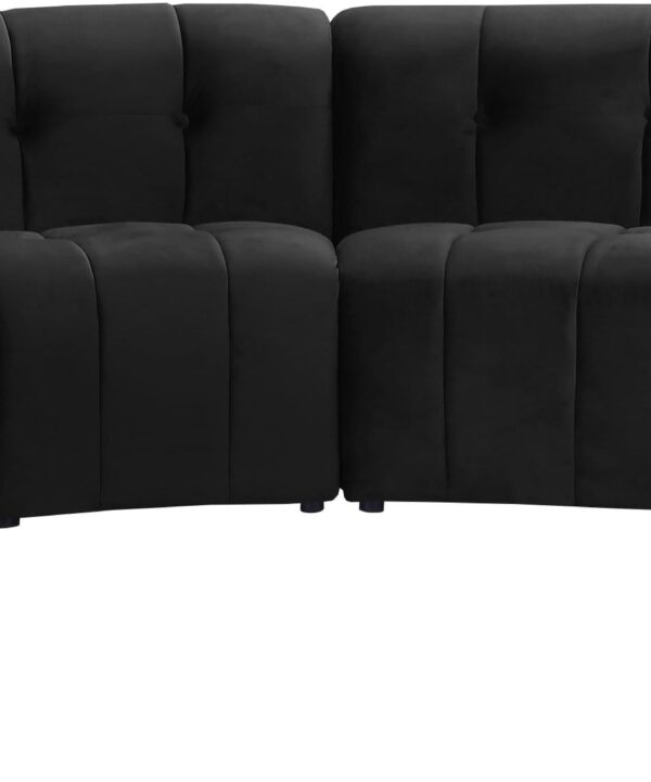 Limitless Black Velvet 8pc. Modular Sectional - Luxe Home Furnishings (Jersey City, NJ)