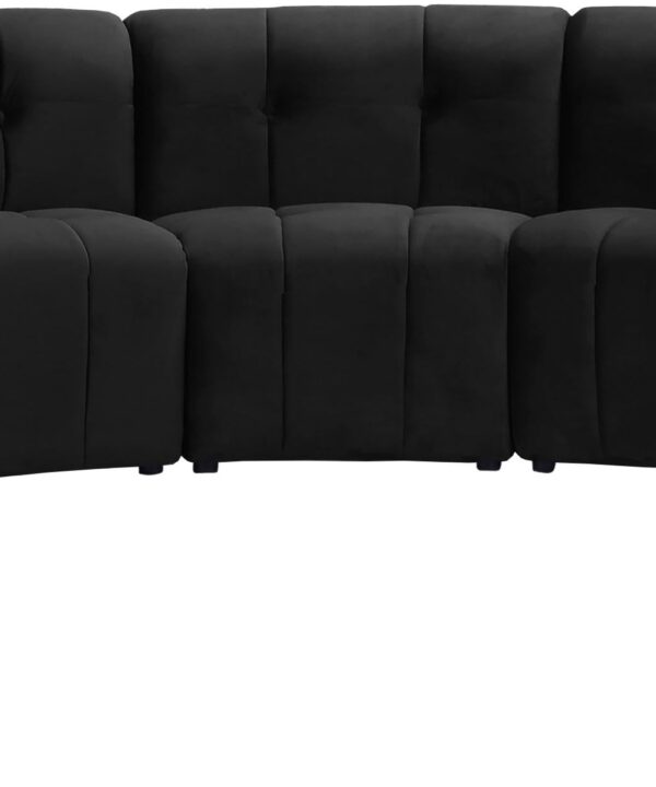 Limitless Black Velvet 9pc. Modular Sectional - Luxe Home Furnishings (Jersey City, NJ)
