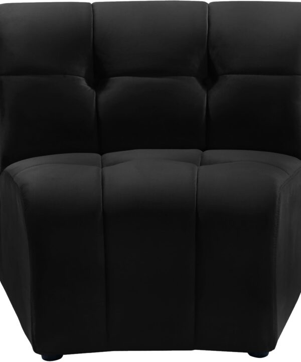 Limitless Black Velvet Modular Chair - Luxe Home Furnishings (Jersey City, NJ)