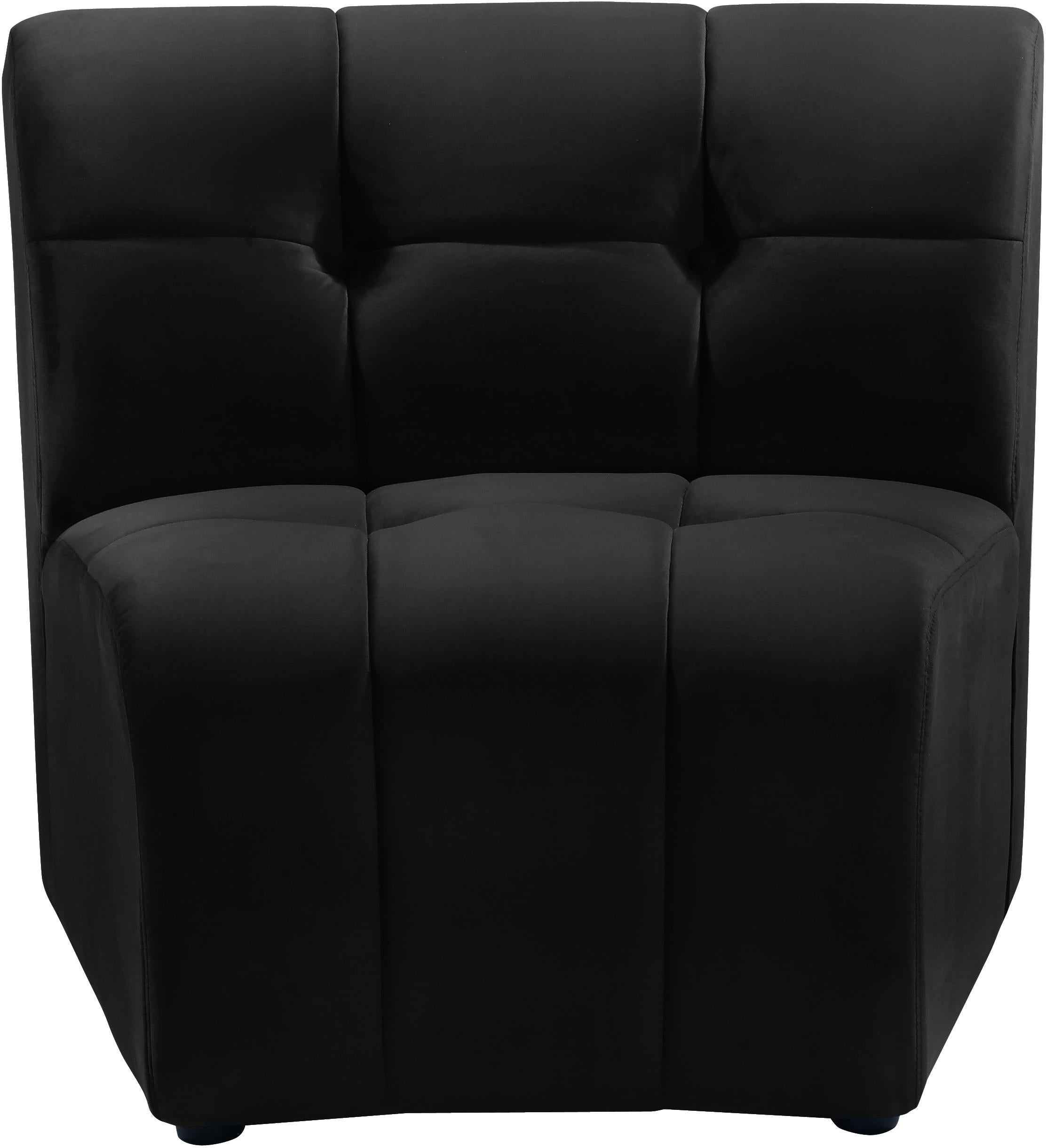 Limitless Black Velvet Modular Chair - Luxe Home Furnishings (Jersey City, NJ)