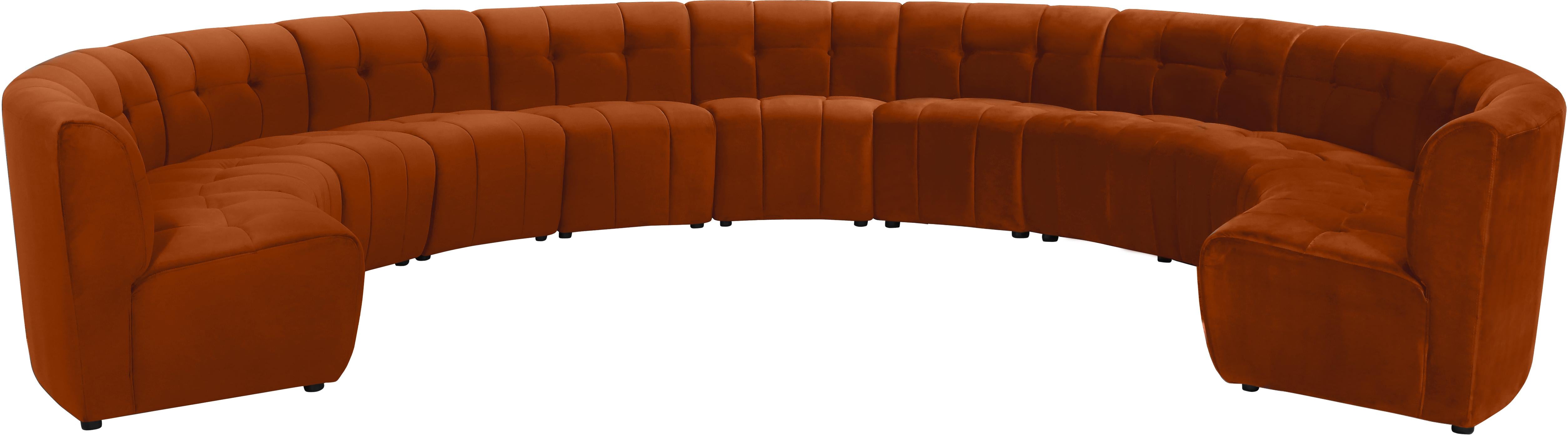 Limitless Cognac Velvet 11pc. Modular Sectional - Luxe Home Furnishings (Jersey City, NJ)