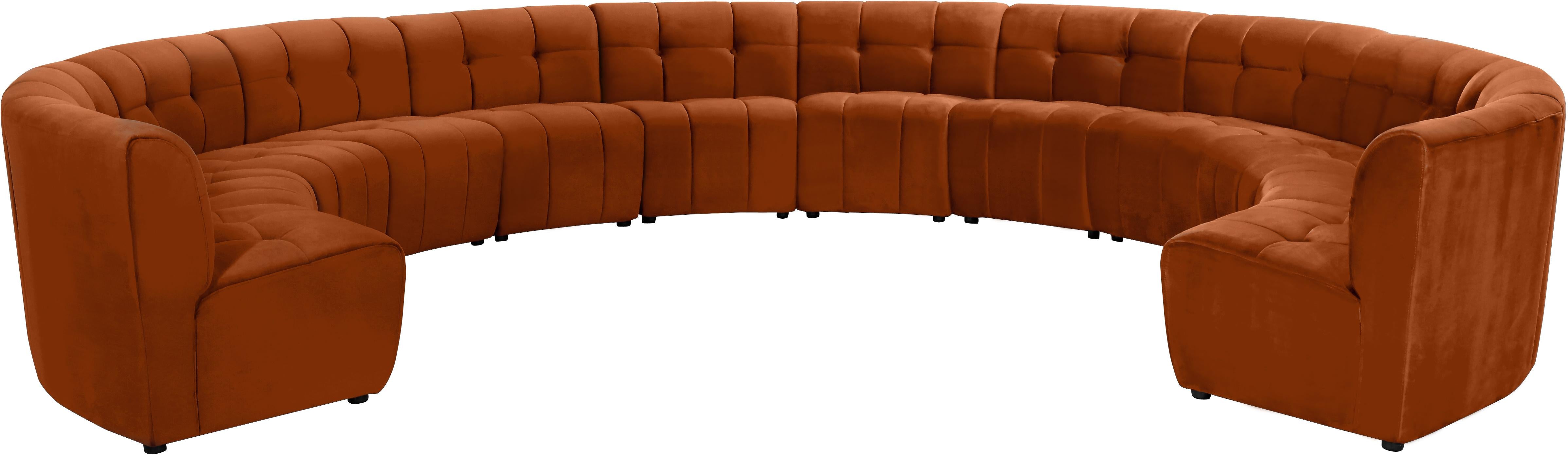 Limitless Cognac Velvet 12pc. Modular Sectional - Luxe Home Furnishings (Jersey City, NJ)
