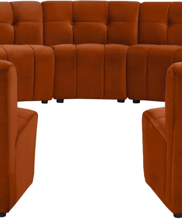 Limitless Cognac Velvet 15pc. Modular Sectional - Luxe Home Furnishings (Jersey City, NJ)