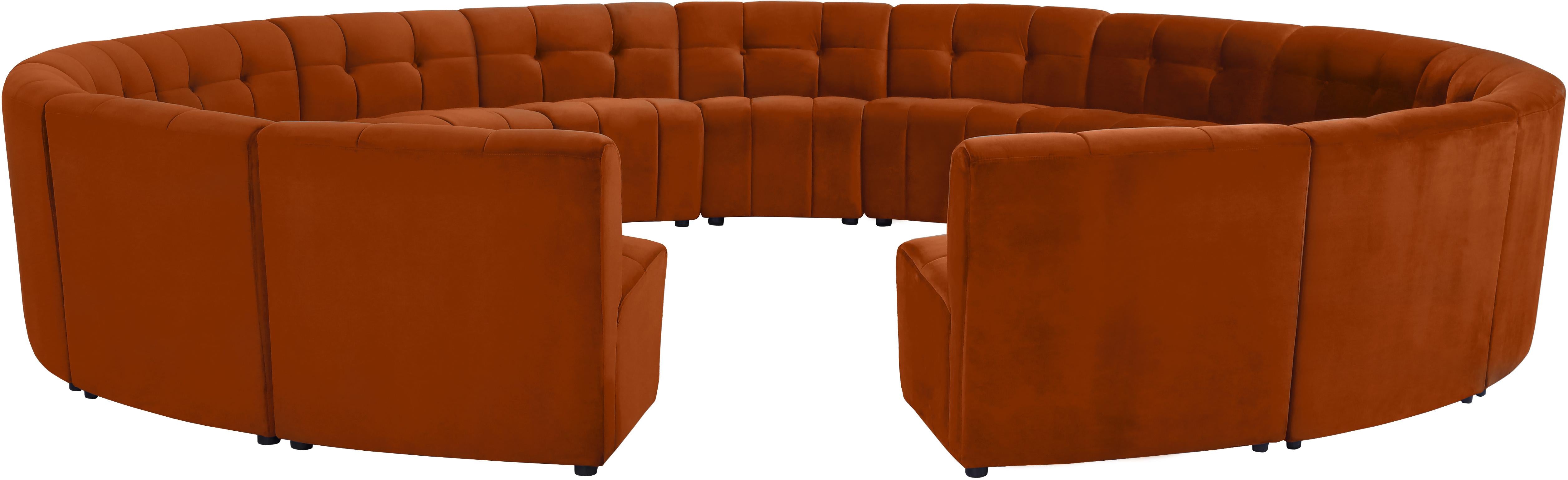 Limitless Cognac Velvet 15pc. Modular Sectional - Luxe Home Furnishings (Jersey City, NJ)