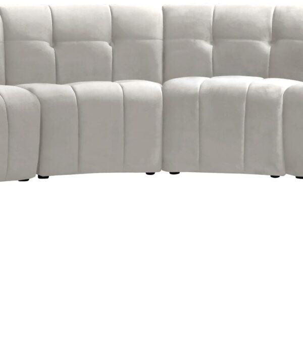 Limitless Cream Velvet 12pc. Modular Sectional - Luxe Home Furnishings (Jersey City, NJ)