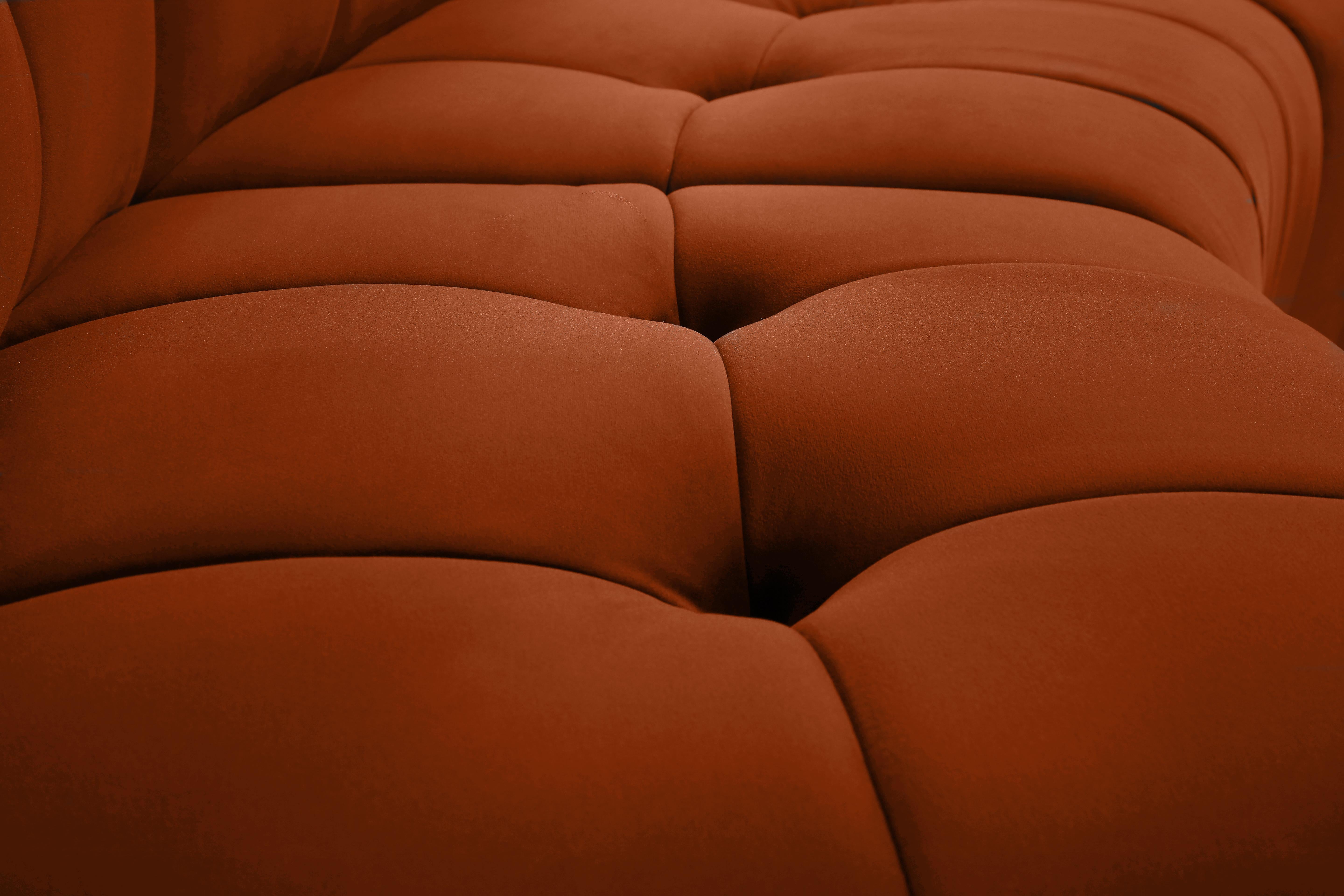 Limitless Cognac Velvet 15pc. Modular Sectional - Luxe Home Furnishings (Jersey City, NJ)