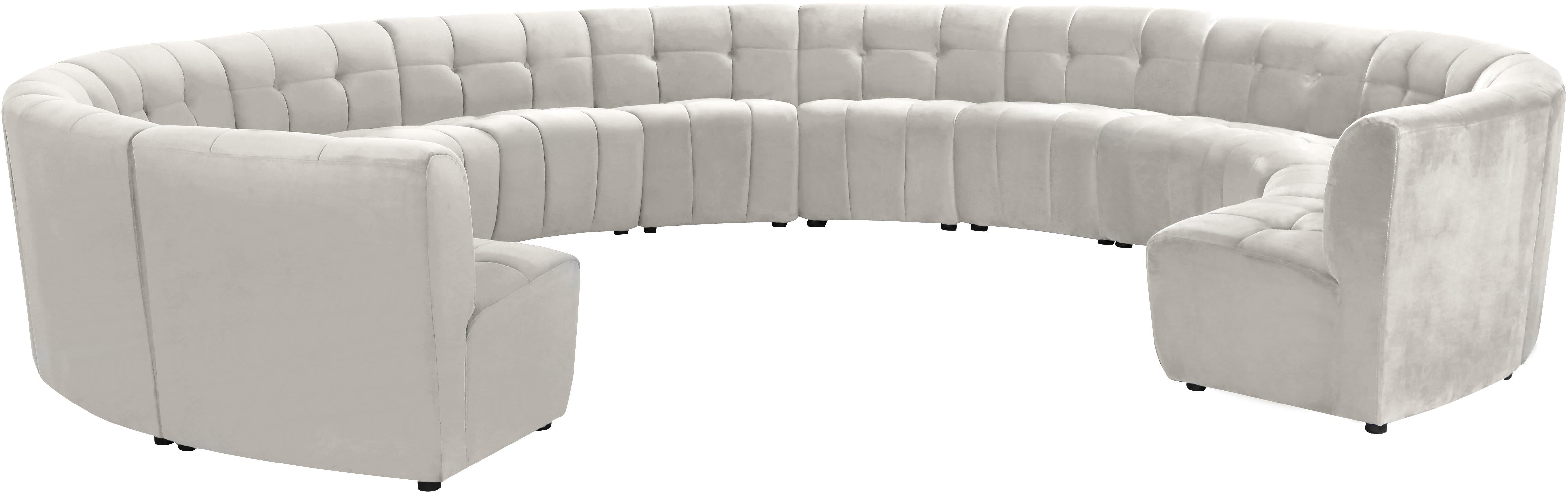 Limitless Cream Velvet 13pc. Modular Sectional - Luxe Home Furnishings (Jersey City, NJ)