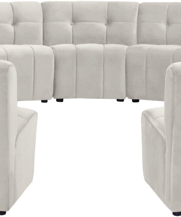 Limitless Cream Velvet 15pc. Modular Sectional - Luxe Home Furnishings (Jersey City, NJ)