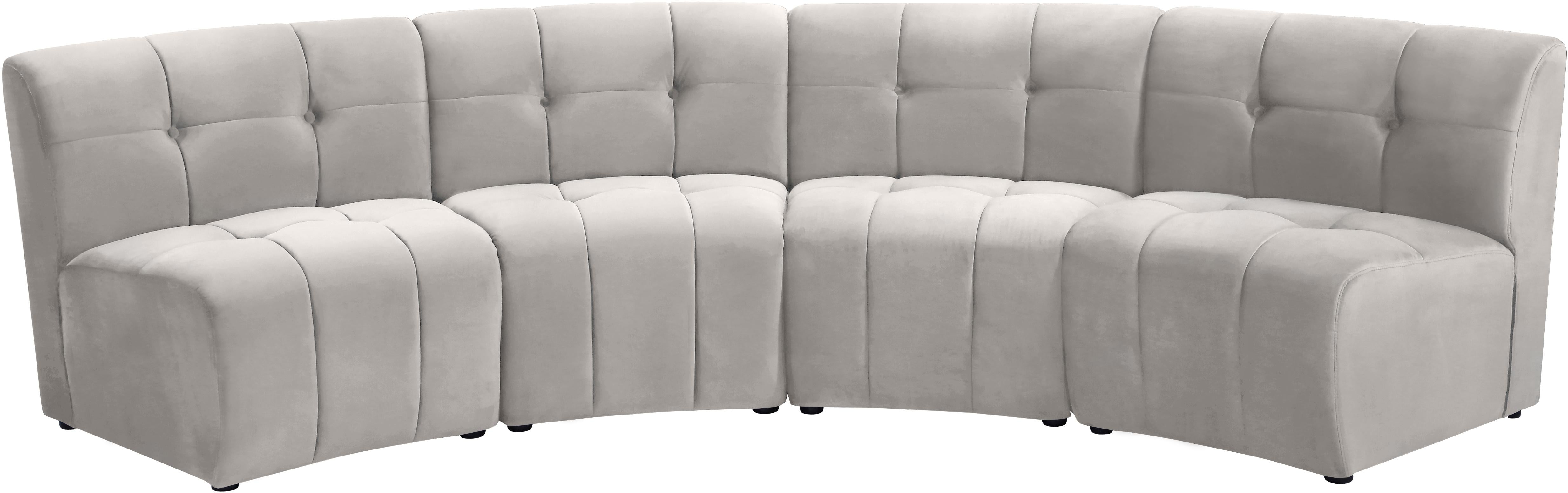 Limitless Cream Velvet 4pc. Modular Sectional - Luxe Home Furnishings (Jersey City, NJ)