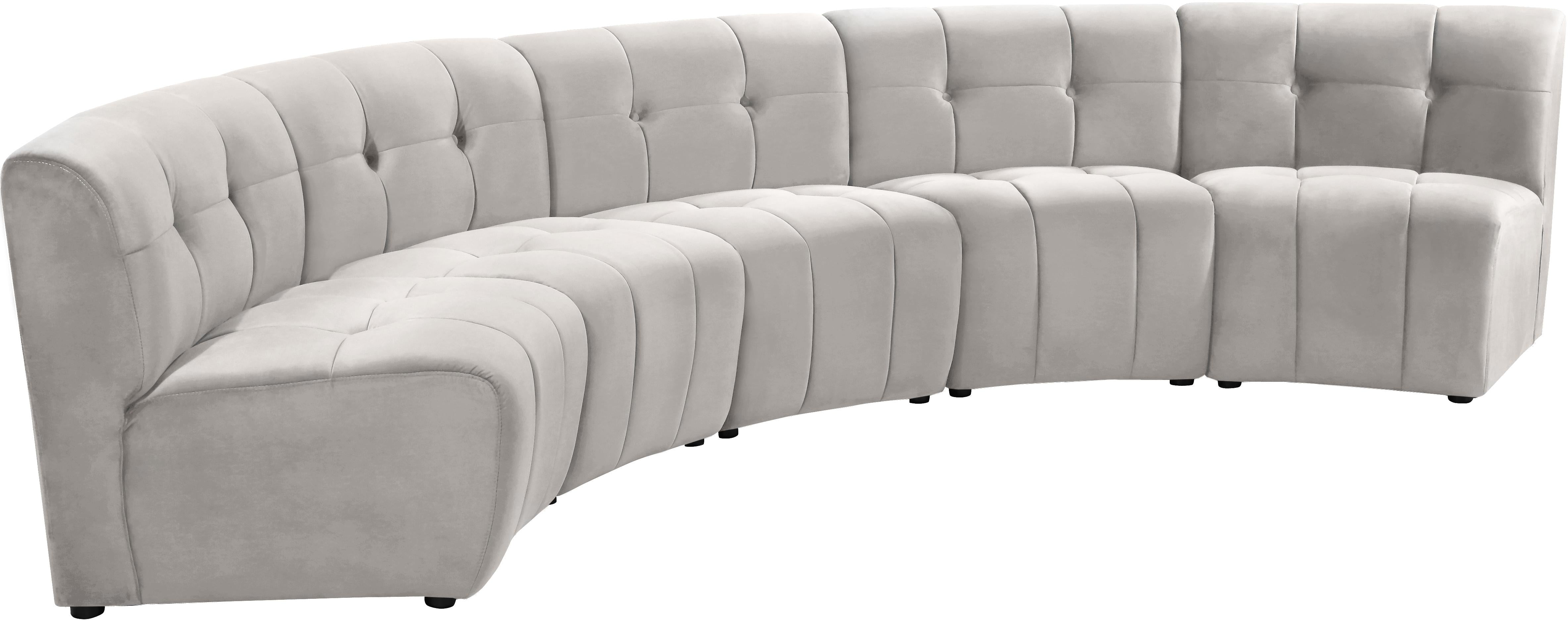 Limitless Cream Velvet 5pc. Modular Sectional - Luxe Home Furnishings (Jersey City, NJ)