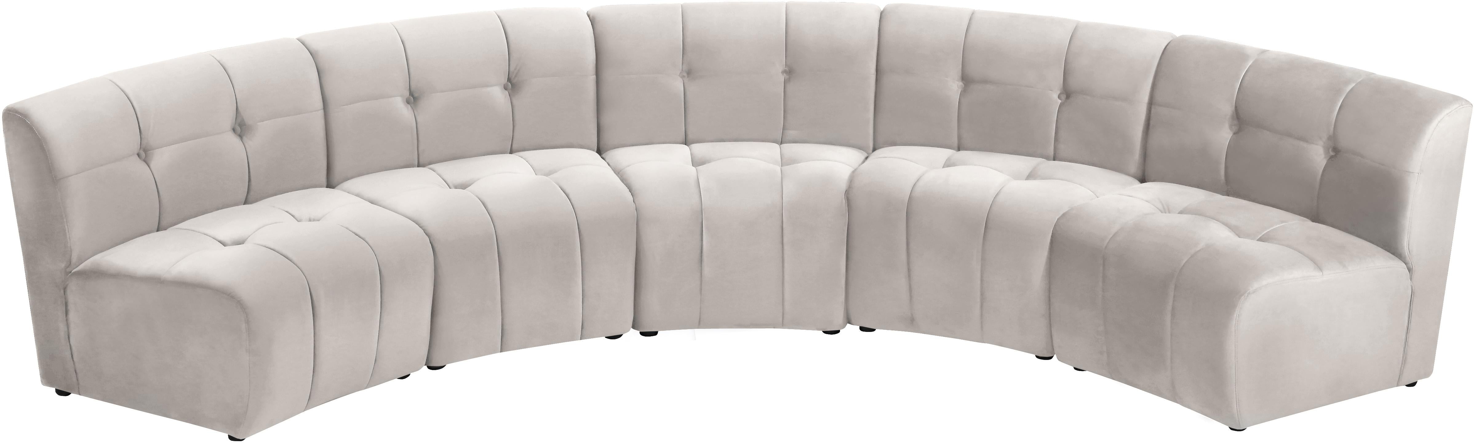 Limitless Cream Velvet 5pc. Modular Sectional - Luxe Home Furnishings (Jersey City, NJ)