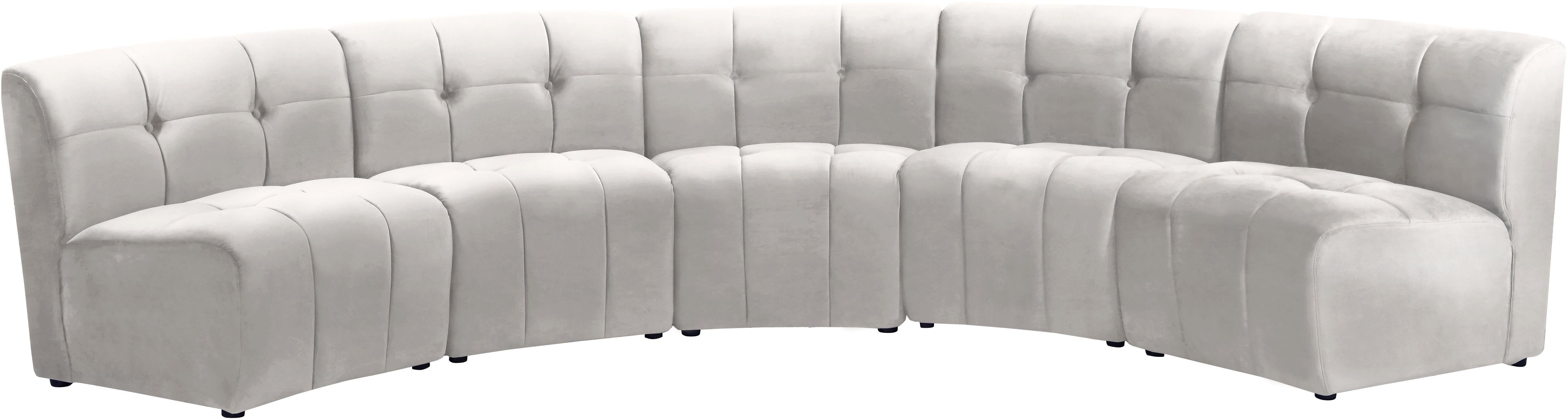 Limitless Cream Velvet 5pc. Modular Sectional - Luxe Home Furnishings (Jersey City, NJ)