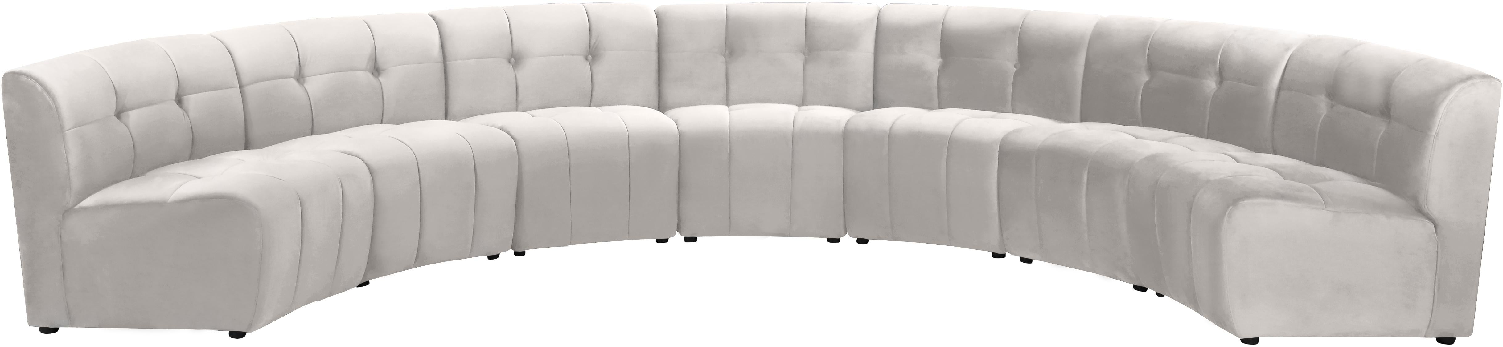 Limitless Cream Velvet 7pc. Modular Sectional - Luxe Home Furnishings (Jersey City, NJ)