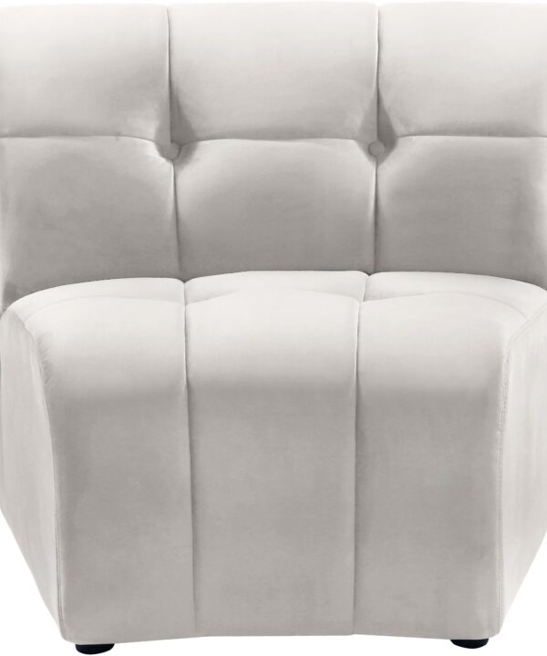 Limitless Cream Velvet Modular Chair - Luxe Home Furnishings (Jersey City, NJ)