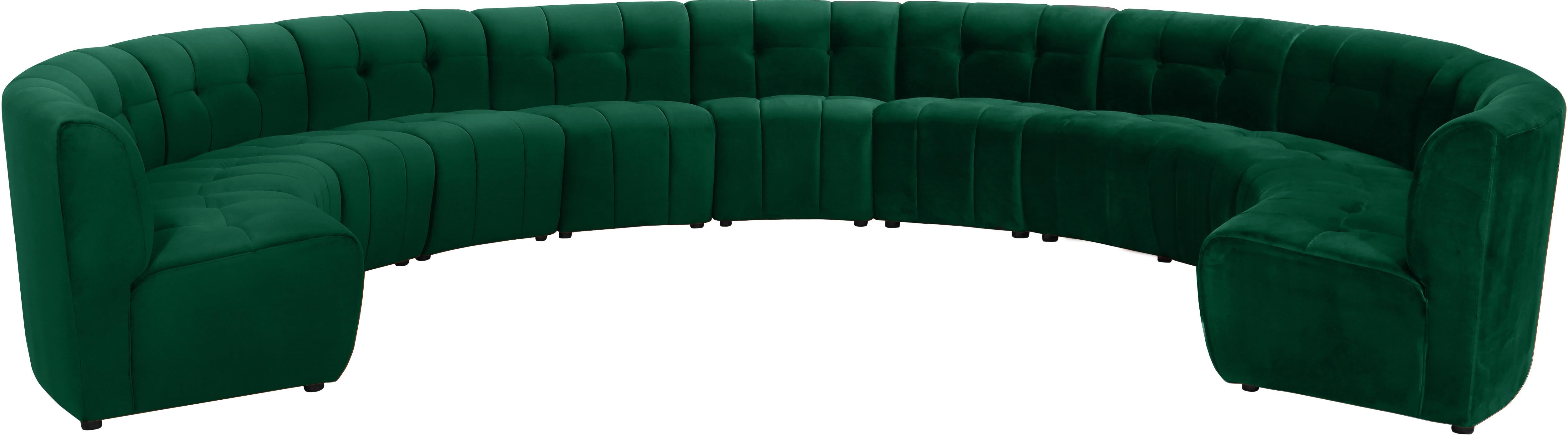 Limitless Green Velvet 11pc. Modular Sectional - Luxe Home Furnishings (Jersey City, NJ)