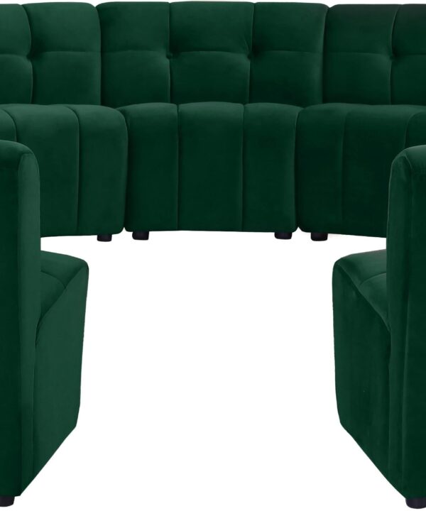 Limitless Green Velvet 15pc. Modular Sectional - Luxe Home Furnishings (Jersey City, NJ)
