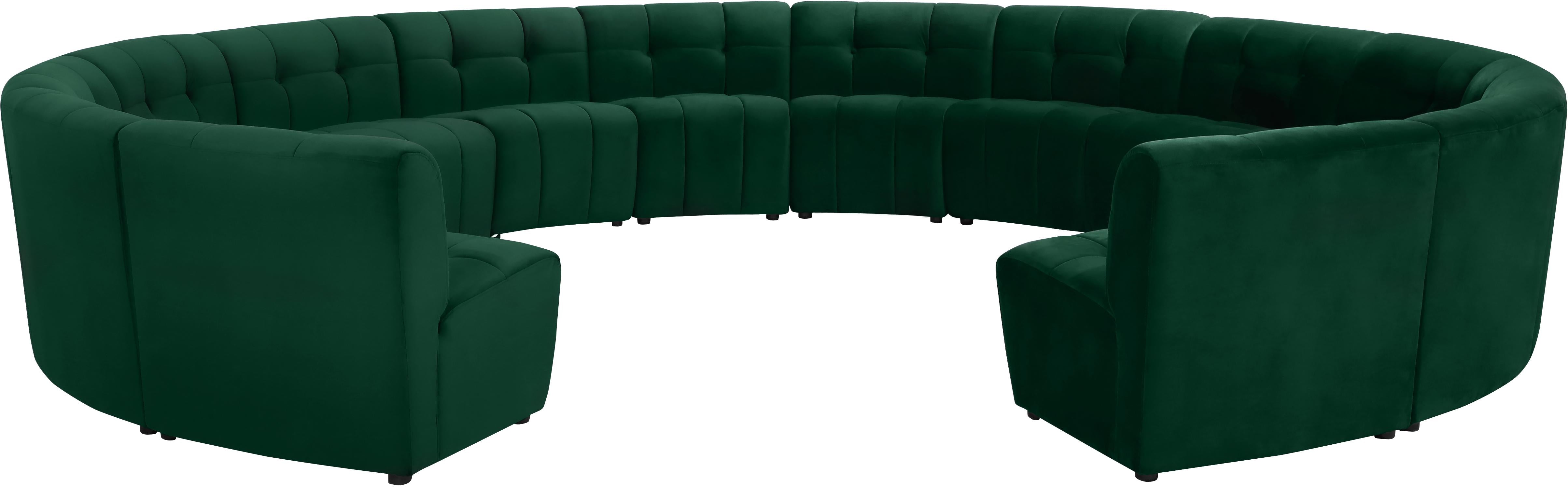 Limitless Green Velvet 14pc. Modular Sectional - Luxe Home Furnishings (Jersey City, NJ)