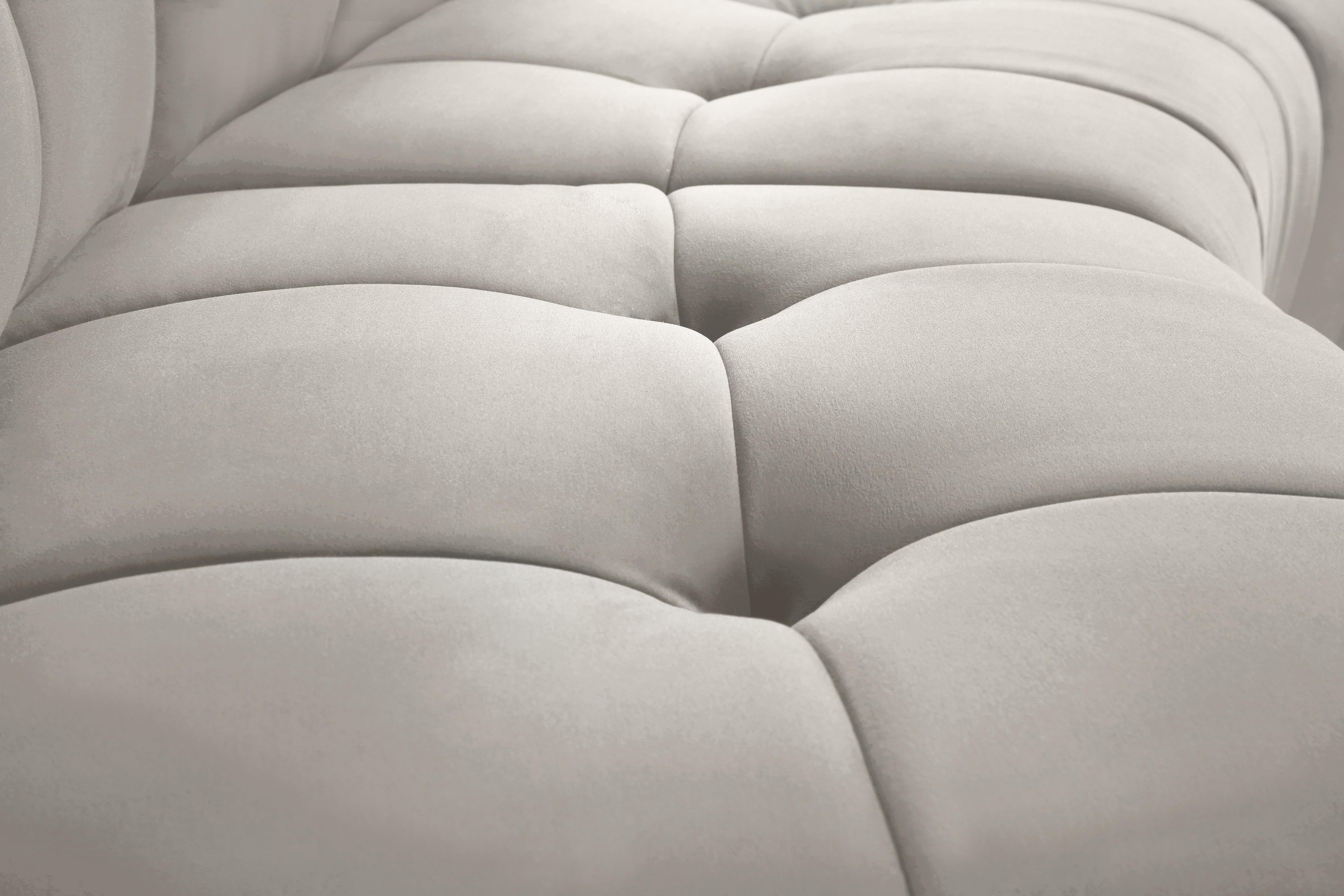 Limitless Cream Velvet 13pc. Modular Sectional - Luxe Home Furnishings (Jersey City, NJ)