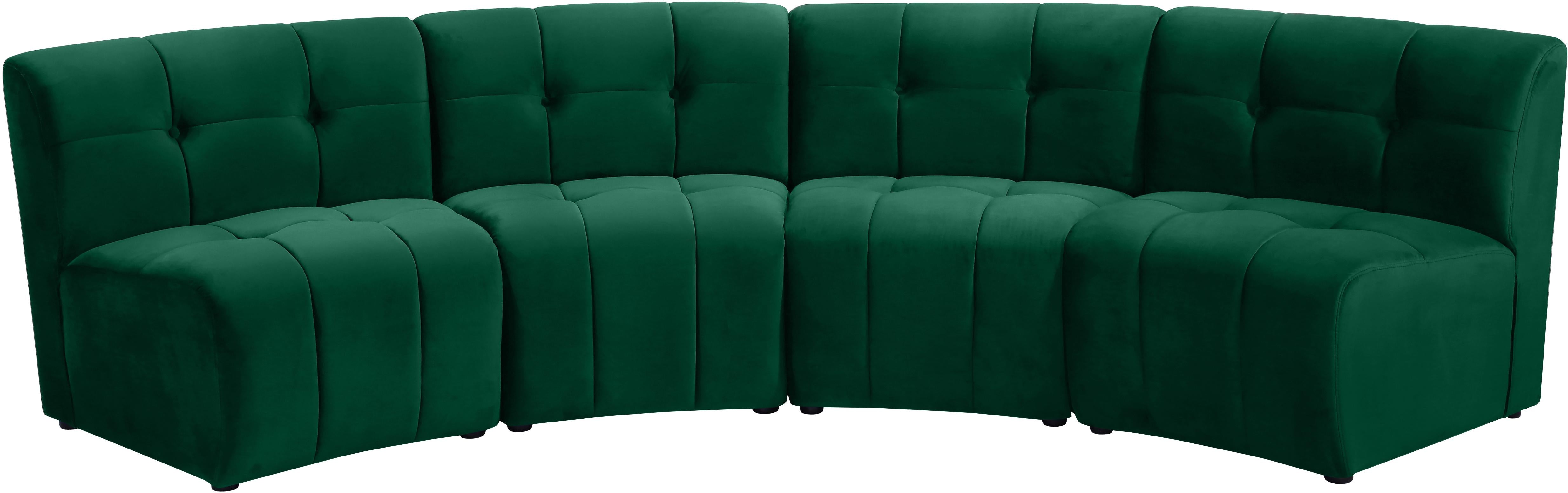 Limitless Green Velvet 4pc. Modular Sectional - Luxe Home Furnishings (Jersey City, NJ)