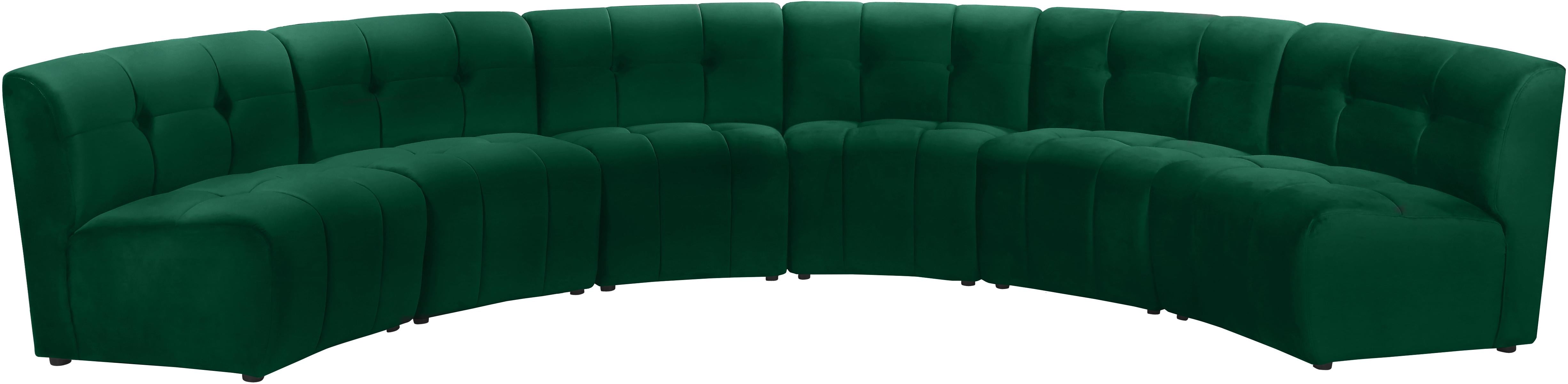 Limitless Green Velvet 6pc. Modular Sectional - Luxe Home Furnishings (Jersey City, NJ)
