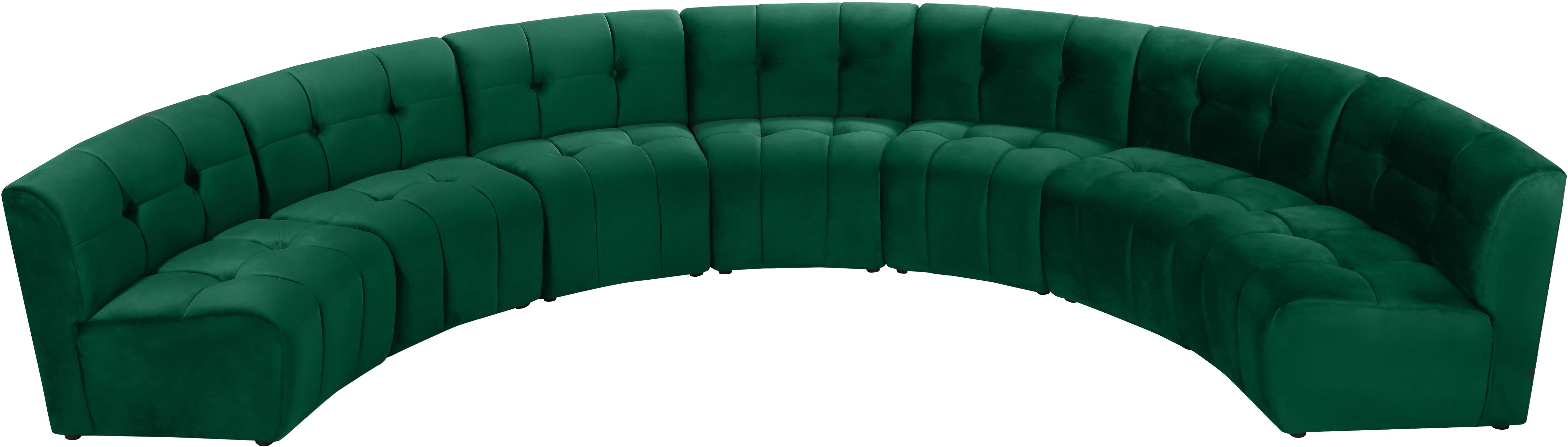Limitless Green Velvet 7pc. Modular Sectional - Luxe Home Furnishings (Jersey City, NJ)