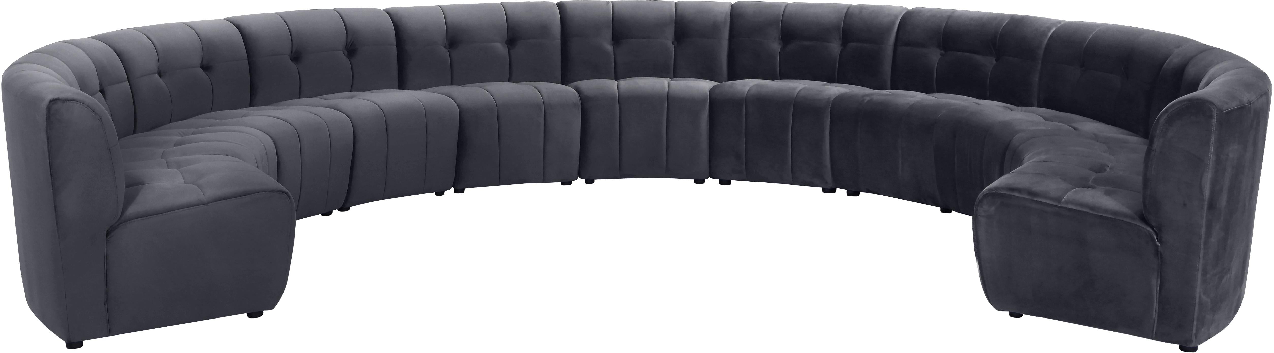 Limitless Grey Velvet 11pc. Modular Sectional - Luxe Home Furnishings (Jersey City, NJ)