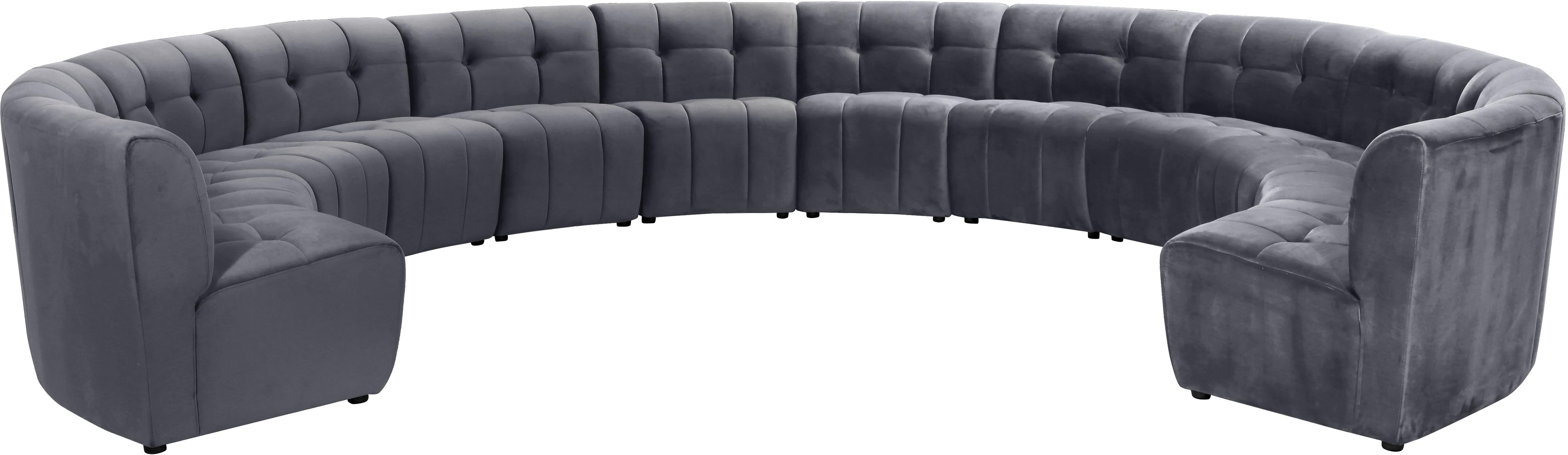 Limitless Grey Velvet 12pc. Modular Sectional - Luxe Home Furnishings (Jersey City, NJ)