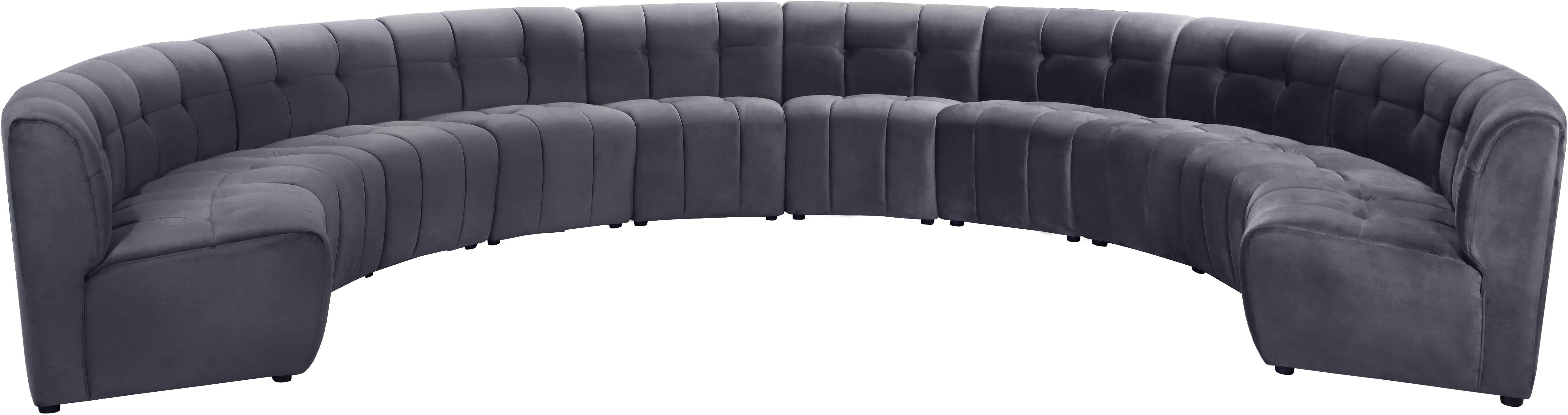 Limitless Grey Velvet 10pc. Modular Sectional - Luxe Home Furnishings (Jersey City, NJ)
