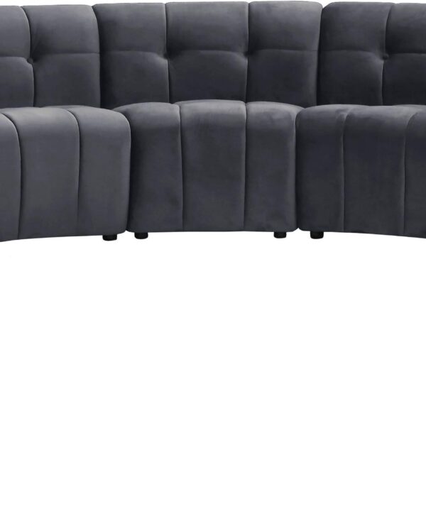 Limitless Grey Velvet 13pc. Modular Sectional - Luxe Home Furnishings (Jersey City, NJ)
