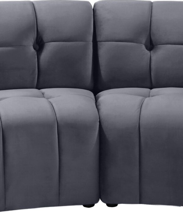 Limitless Grey Velvet 2pc. Modular Sectional - Luxe Home Furnishings (Jersey City, NJ)