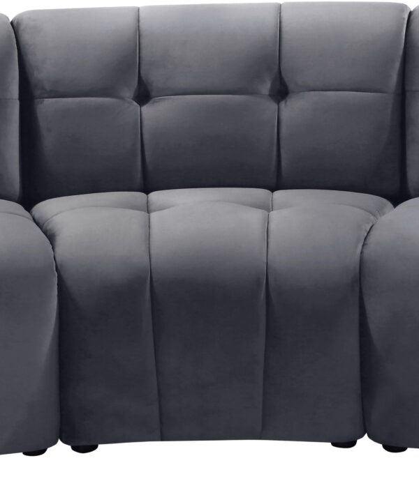 Limitless Grey Velvet 3pc. Modular Sectional - Luxe Home Furnishings (Jersey City, NJ)