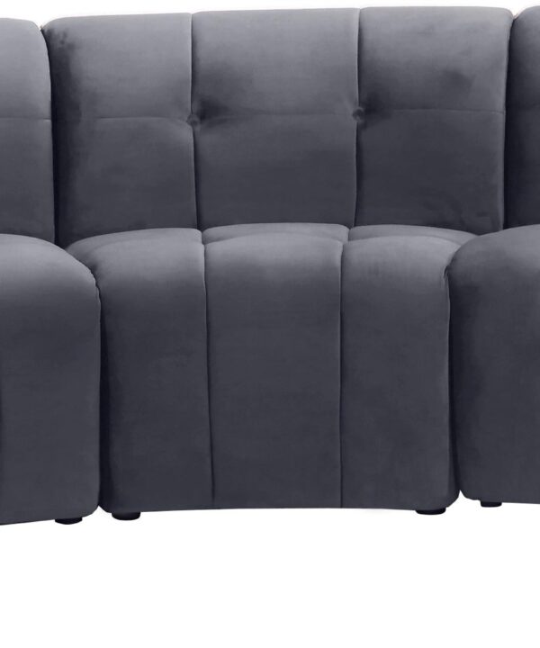 Limitless Grey Velvet 5pc. Modular Sectional - Luxe Home Furnishings (Jersey City, NJ)