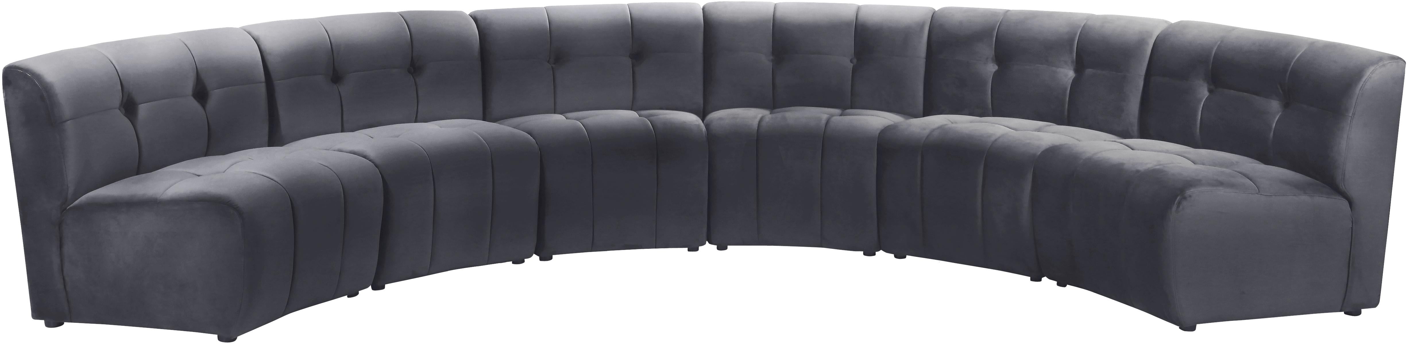 Limitless Grey Velvet 6pc. Modular Sectional - Luxe Home Furnishings (Jersey City, NJ)