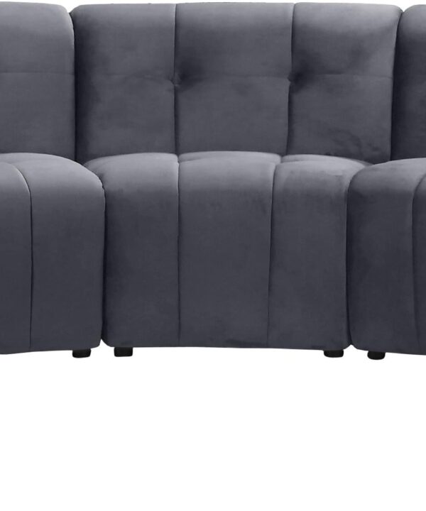 Limitless Grey Velvet 7pc. Modular Sectional - Luxe Home Furnishings (Jersey City, NJ)