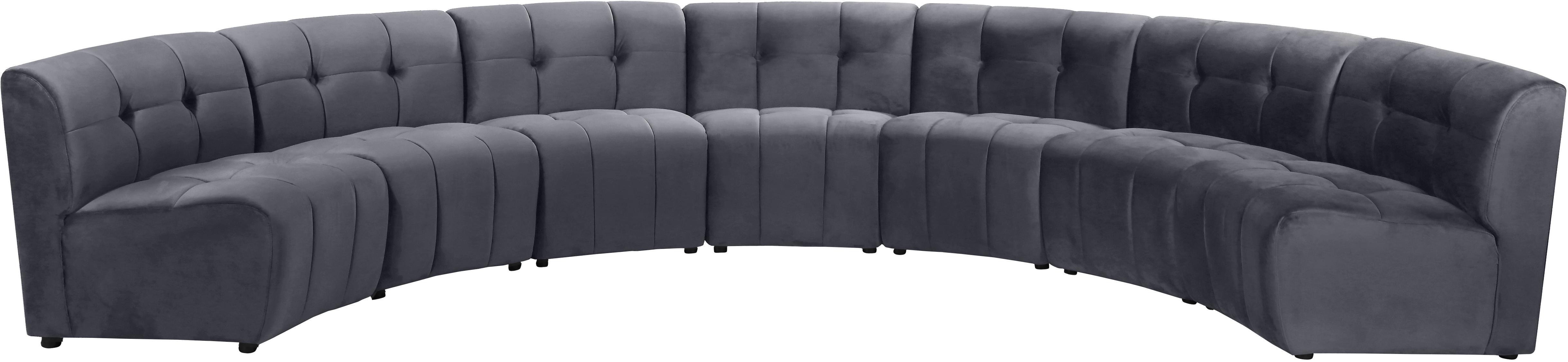 Limitless Grey Velvet 7pc. Modular Sectional - Luxe Home Furnishings (Jersey City, NJ)